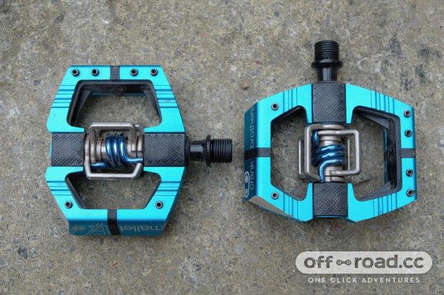turquoise bike pedals