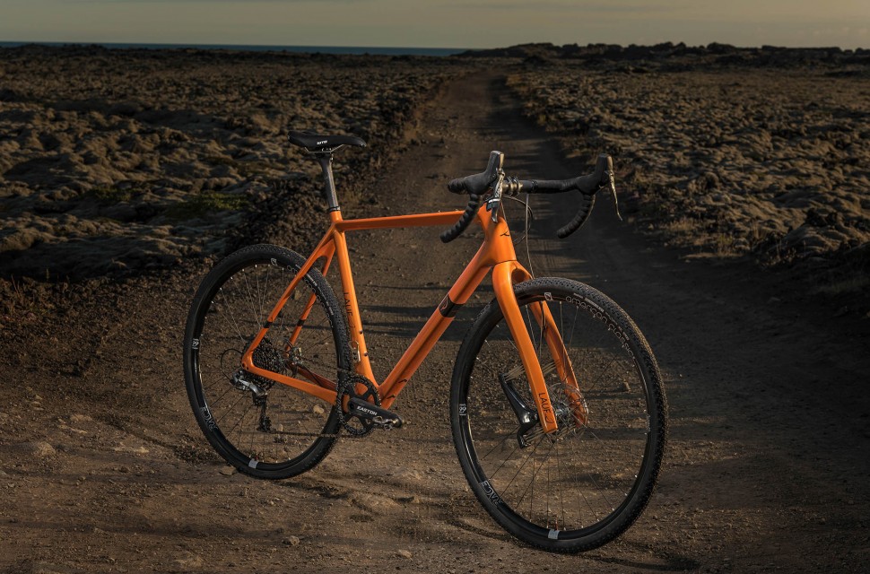 orange gravel bike