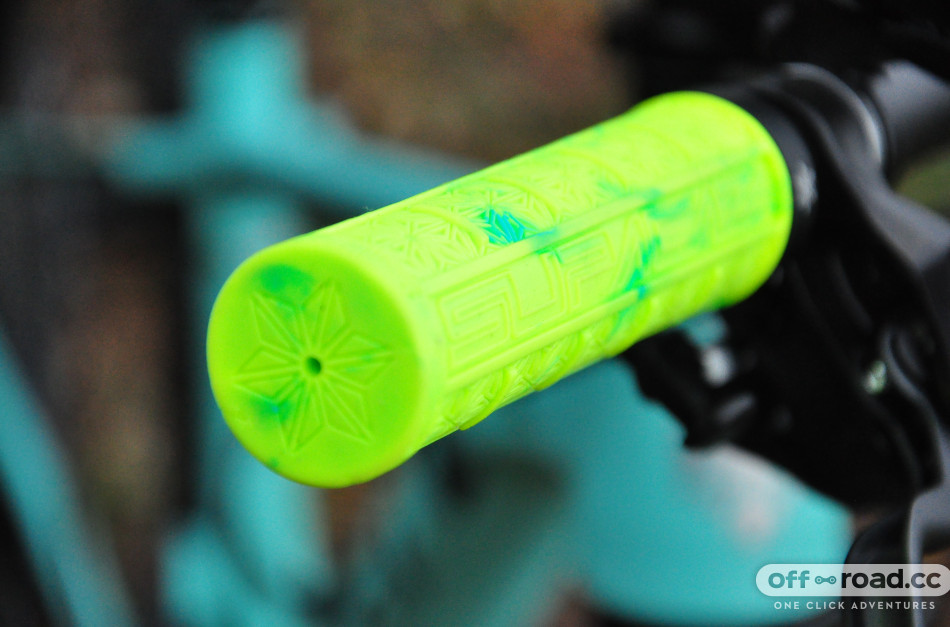 neon yellow mountain bike grips